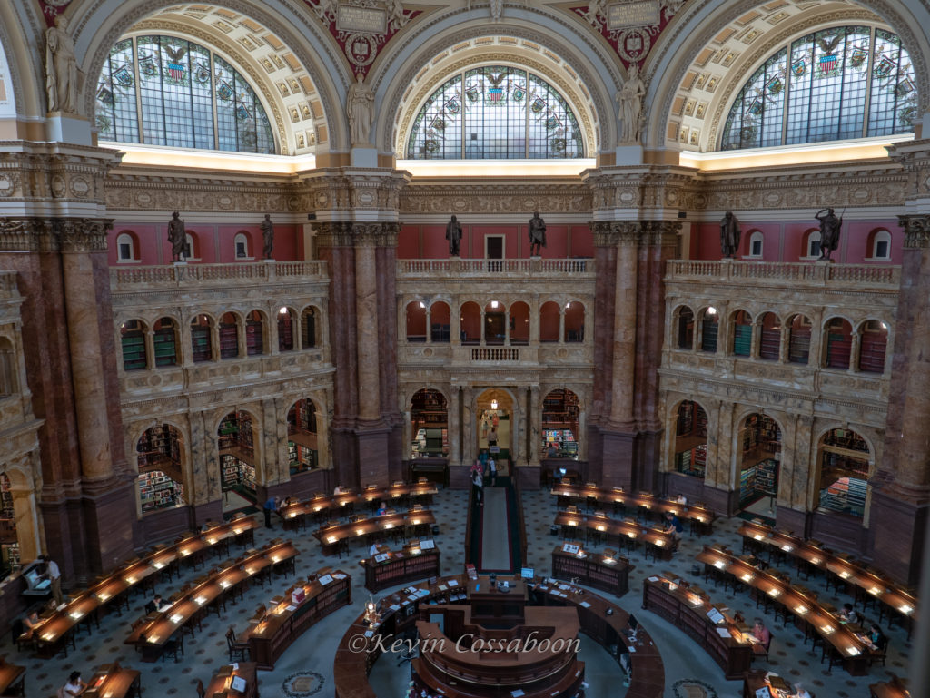 Main reading room  in the Library of Congress