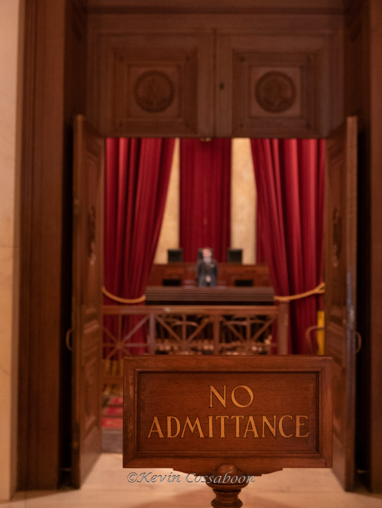 View into the Supreme Court. Found that the sign was appropriate, Do not Admit ANYTHING